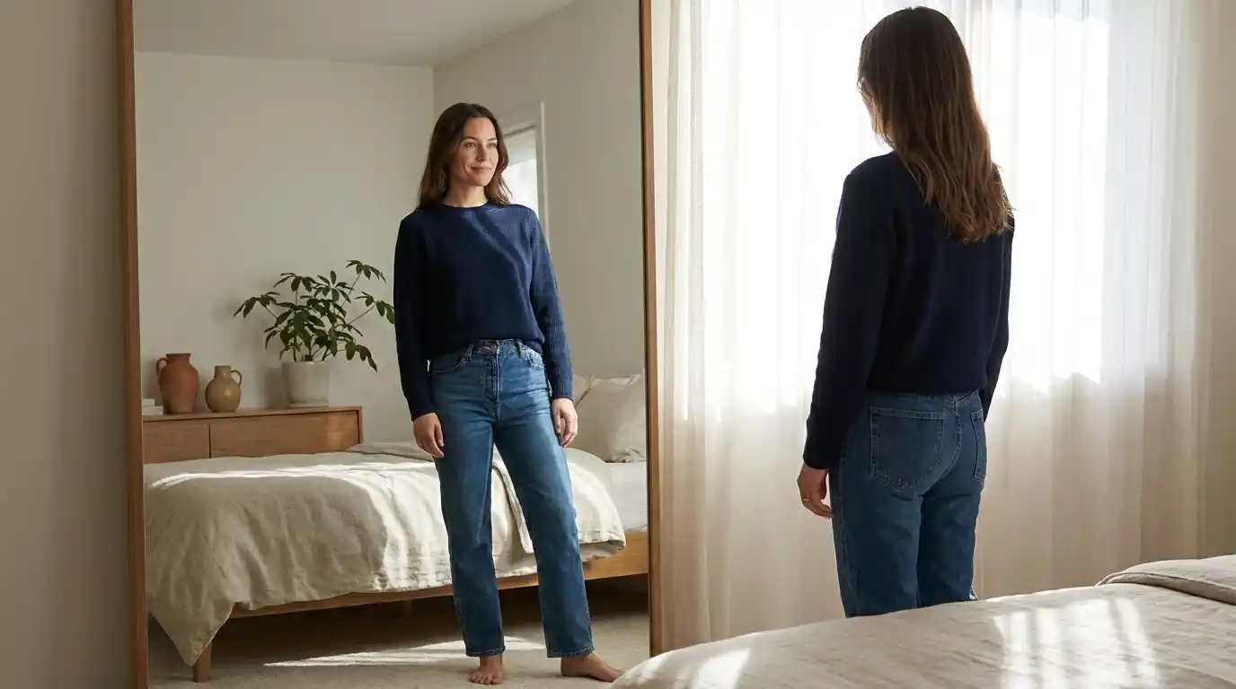 Psychology Says Women Who Wear a "Uniform" Every Day Share These Traits 3 2. She Knows Who She Is