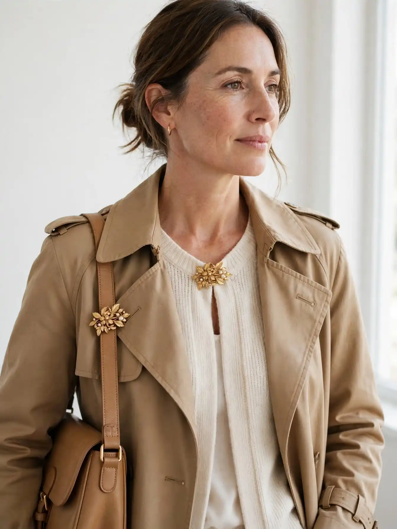 A Single Pin or Brooch on a Lapel