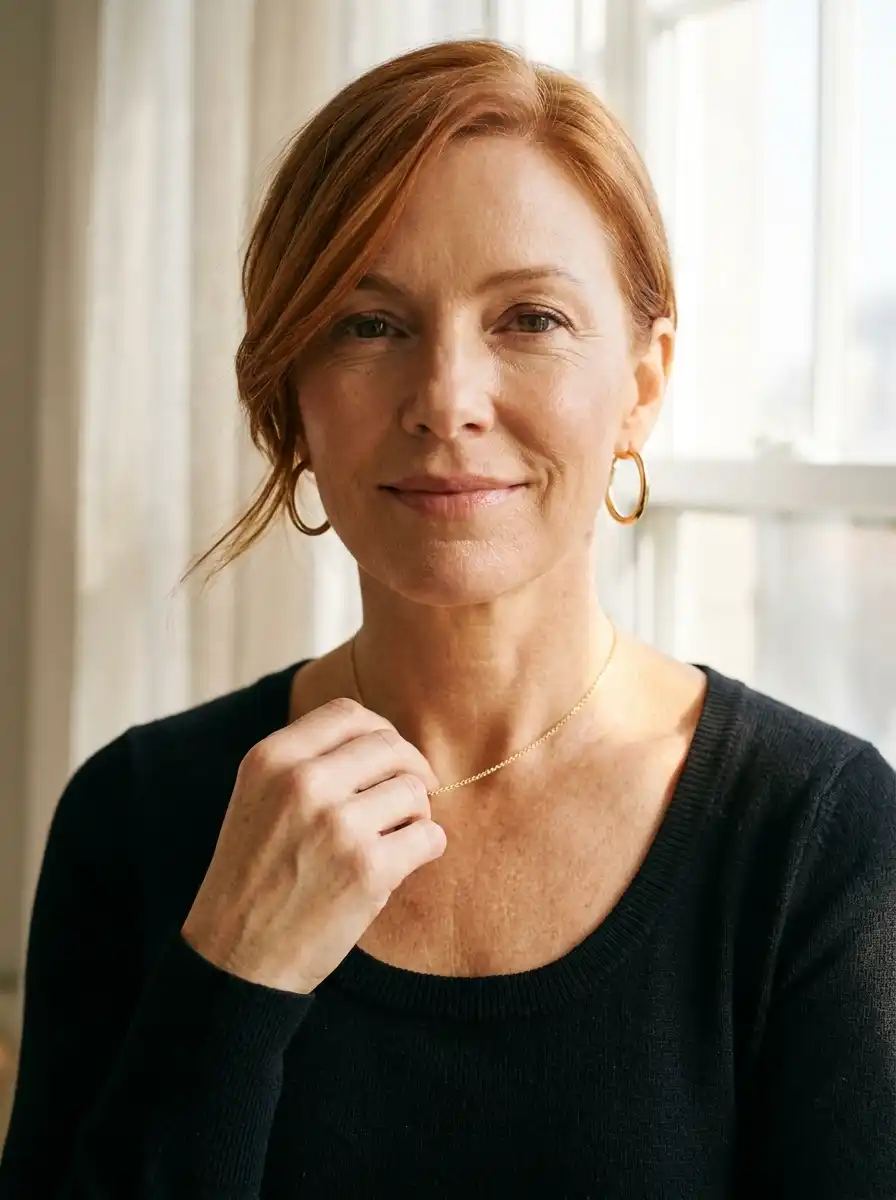 How to Wear All Black Over 40 Without Looking Severe 8 Hold gold, then silver, under your chin