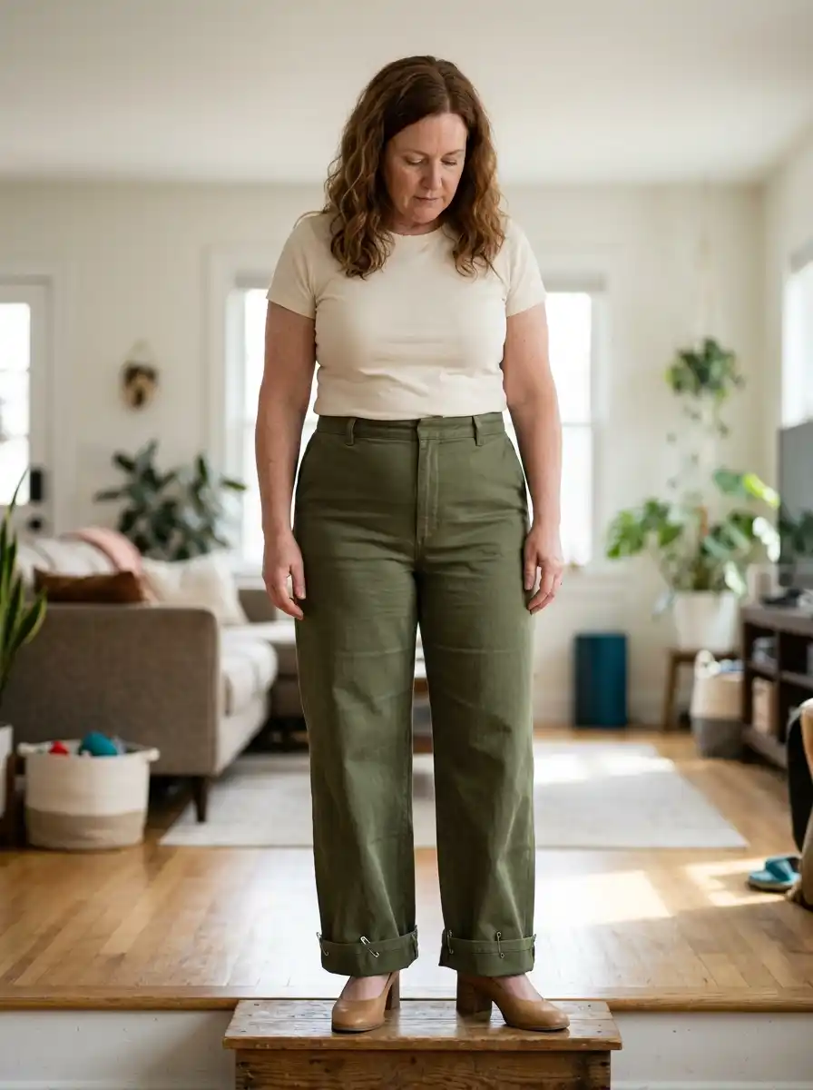 How to Look Effortlessly Chic Over 40 With the Clothes You Already Own 7 Pin the hems and waists on your tailor pile