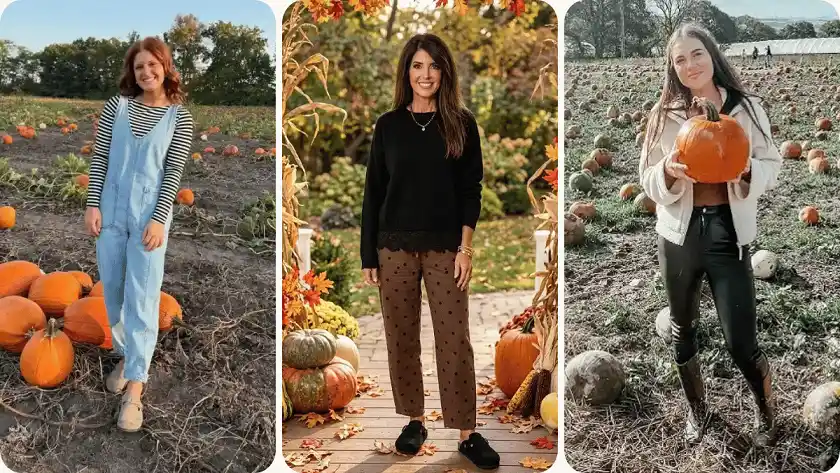 16 Pumpkin Patch Outfits Over 40 That Handle Mud, Hay, and Photos 1 Pumpkin Patch Outfits Over 40