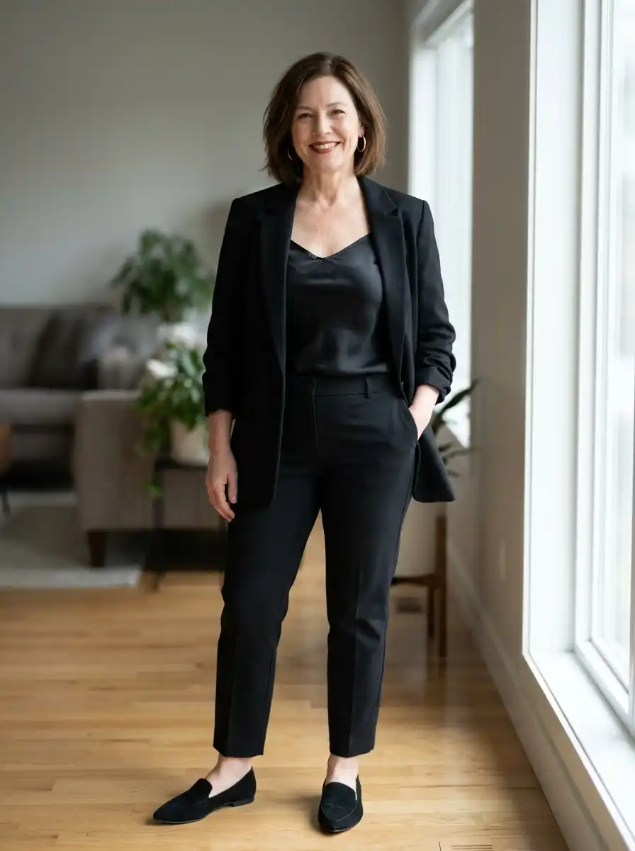 How to Wear All Black Over 40 Without Looking Severe 10 Retake the photo so your face, not the black, pulls focus