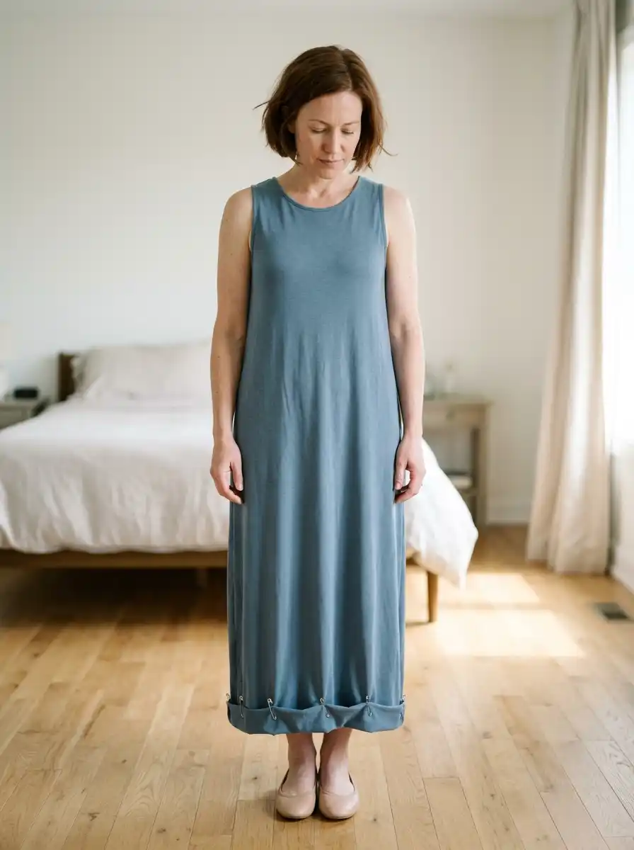 How to Wear a Maxi Dress Over 40 (5 Ways) 2 Test the maxi dress hem in flats so it lands ½ inch above the floor