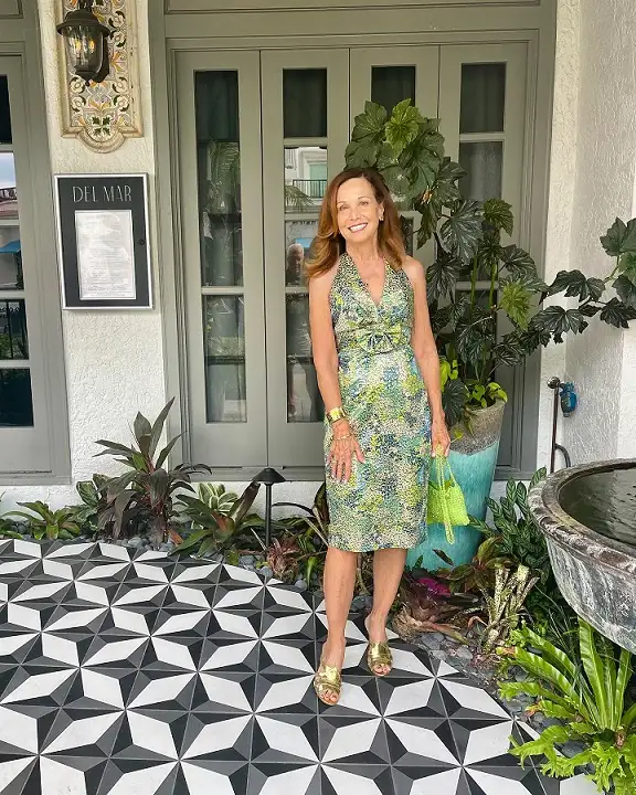 A Jewel Toned Jacquard Halter Dress for Summer Evenings