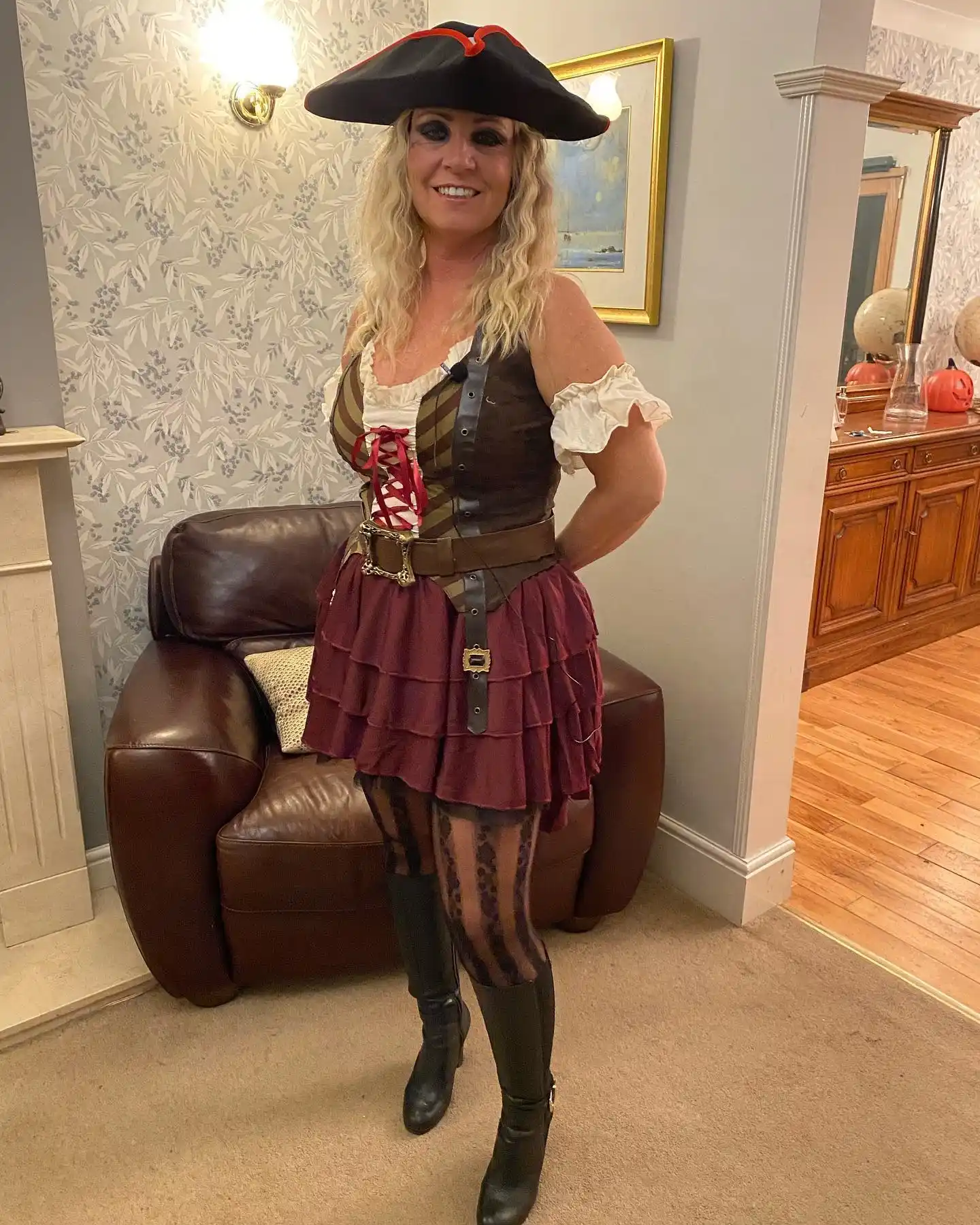6. Tiered Skirt Pirate Costume
