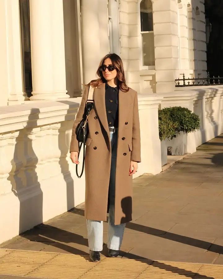 The Double-Breasted Camel Coat for Easy Daytime Style