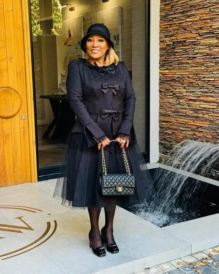 Bow Trimmed Jacquard Jacket With a Tulle Skirt