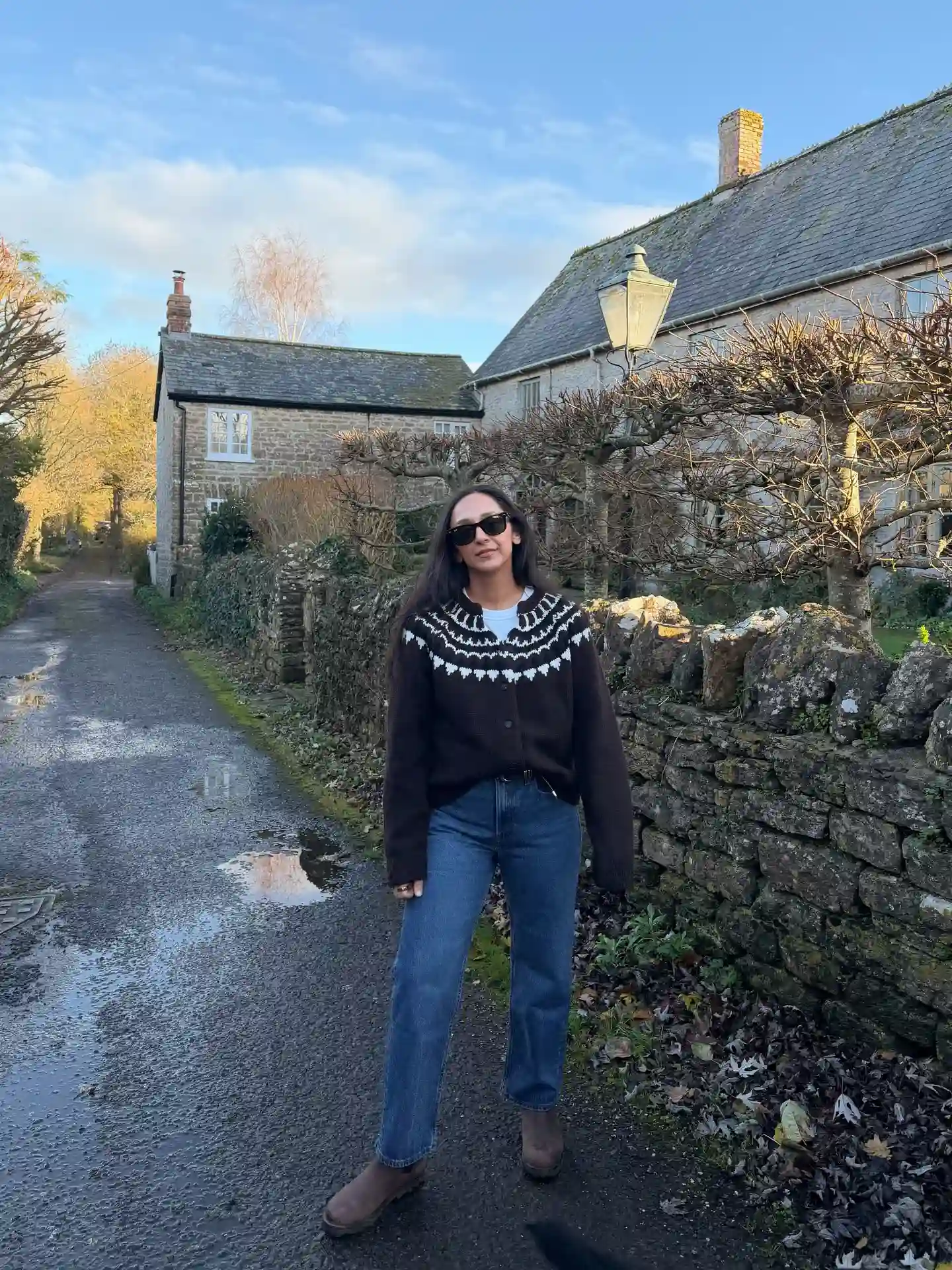 17 Fall Outfits Every Woman Over 40 Will Want to Copy 3 2. Fair Isle Cardigan and Straight Leg Jeans