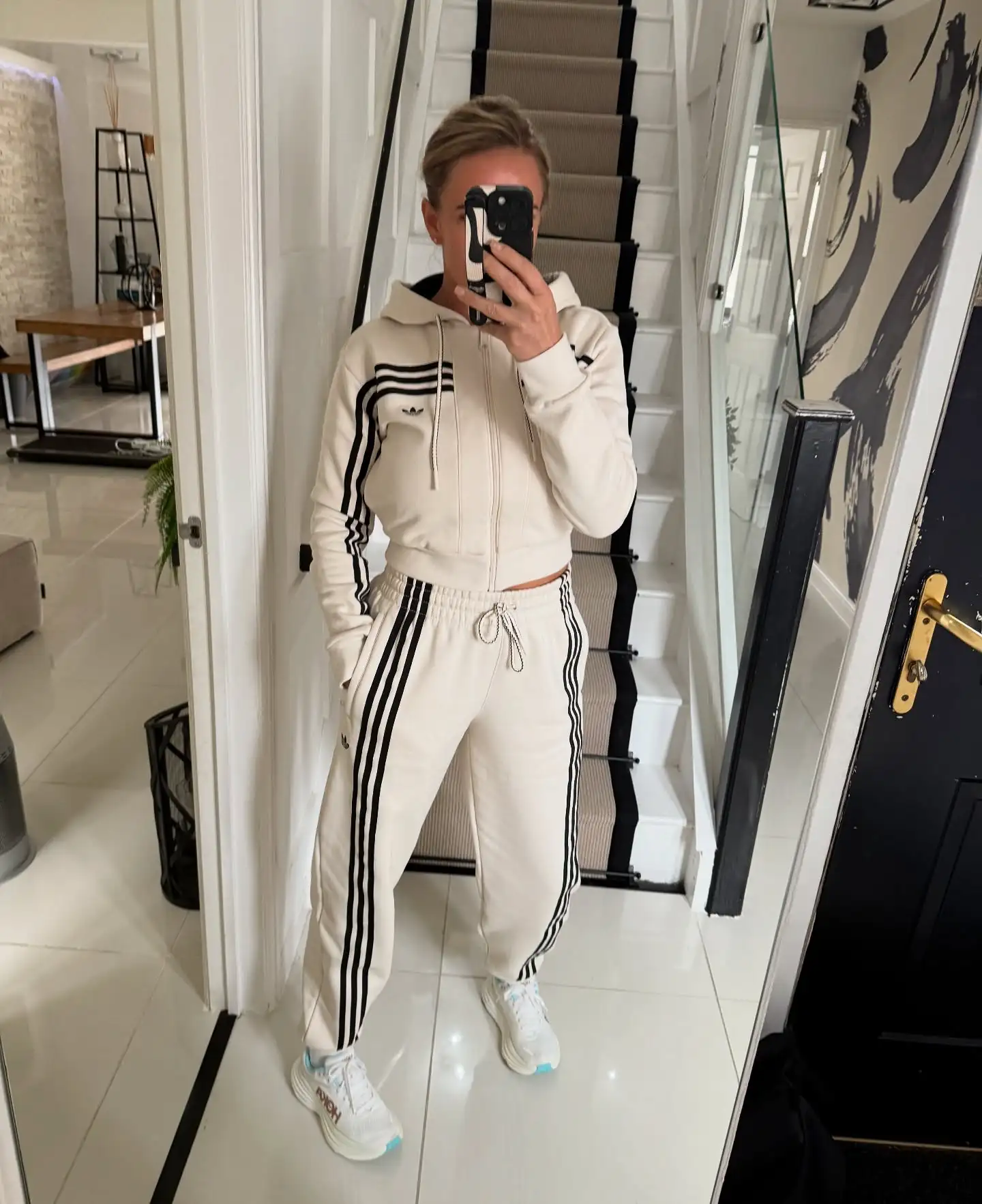 12 Loungewear Pieces for Women Over 40 (Not Sloppy) 12 11. Cropped Track Jacket and Jogger Set