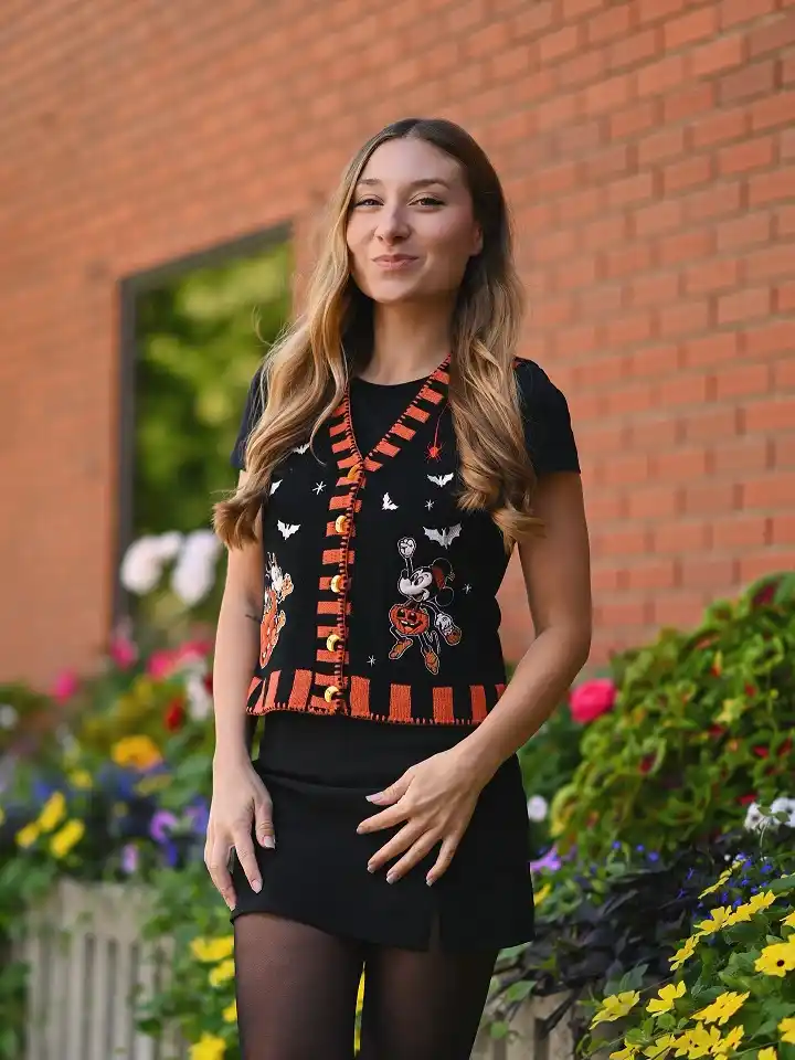 A Halloween Sweater Vest for a Low Key Costume Day