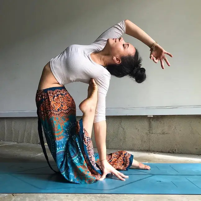 Paisley Harem Pants with a Ribbed Cropped Tee