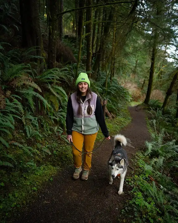 Fleece Vest and Hiking Pants for Forest Trails