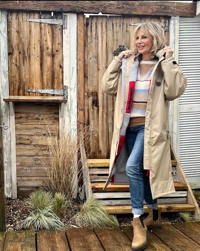 The Fleece-Lined Weatherproof Long Coat for Wet, Windy Days
