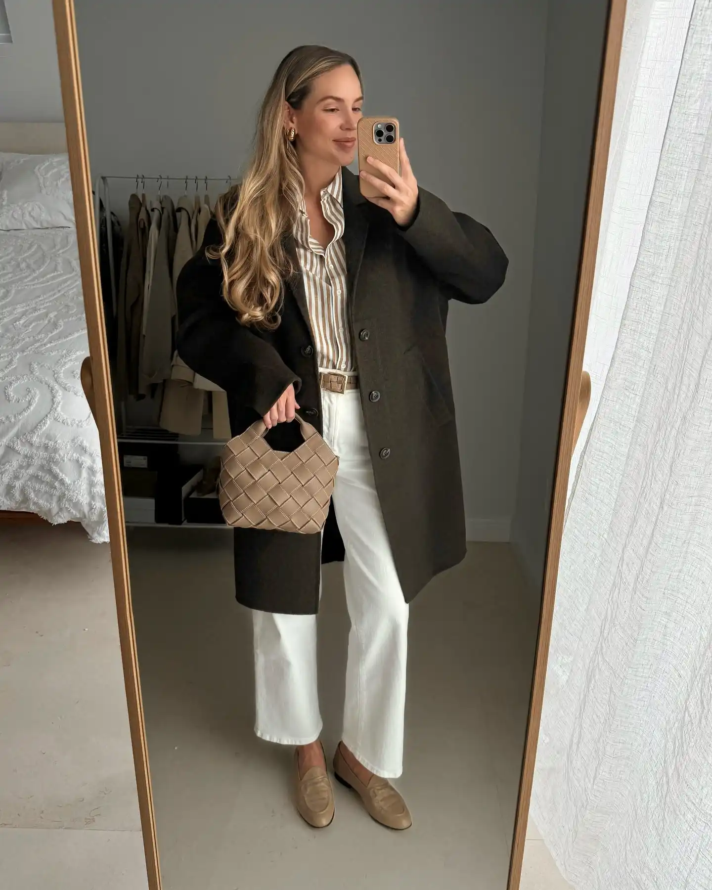 Fall Capsule Wardrobe for Women Over 40 (20 Pieces) 15 14. Olive Oversized Wool Coat
