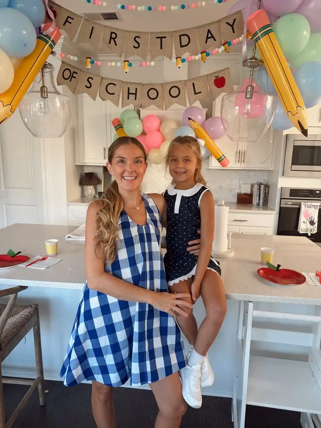 5. Blue Gingham Halter Dress