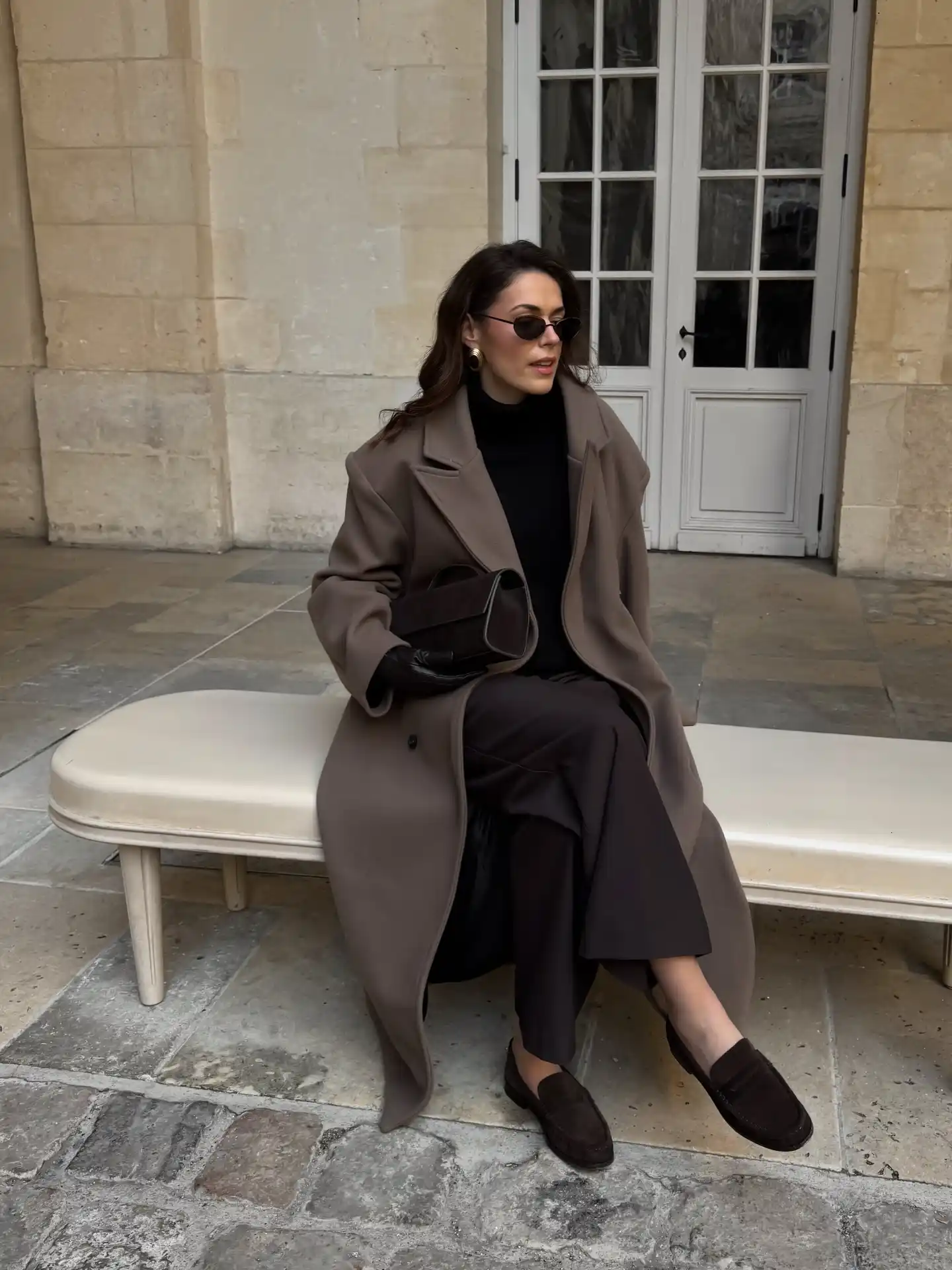 The Strong-Shoulder Brown Coat Over Dark Tonal Layers