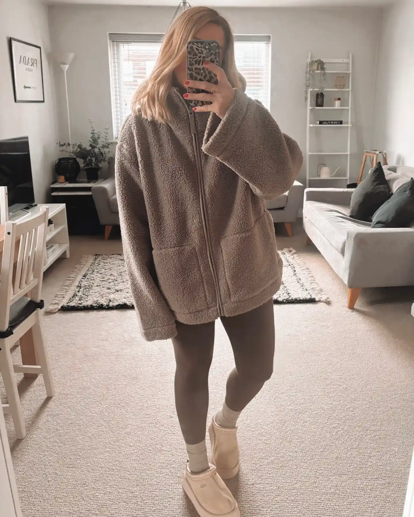 12 Loungewear Pieces for Women Over 40 (Not Sloppy) 10 9. Sherpa Zip Jacket With Leggings
