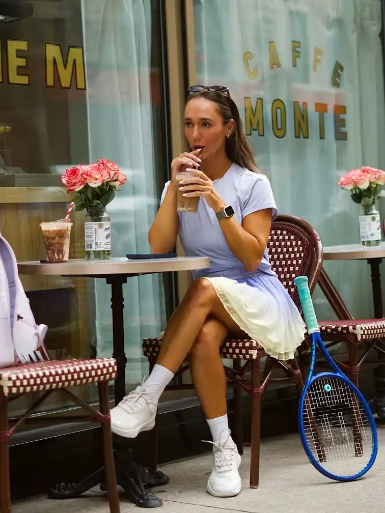 Pastel Pleats and a Lavender Tee for Court to Café Days