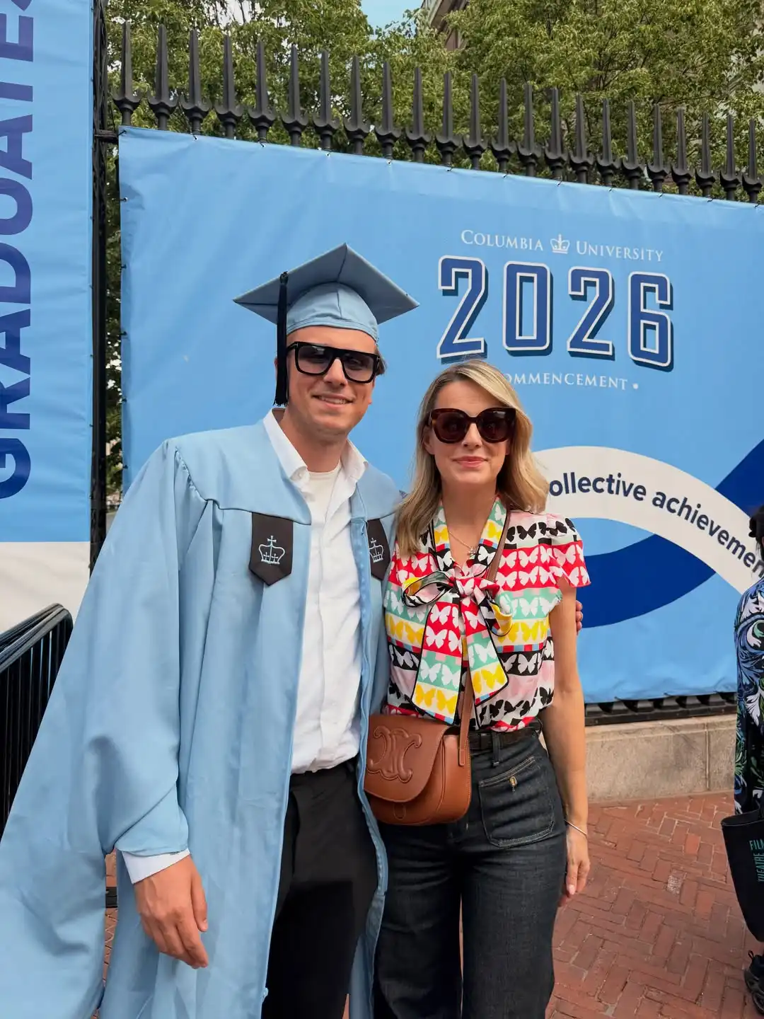 15 Outfits for the Mother of the Graduate Over 40 That Look Great in Every Photo 8 Butterfly Print Bow Blouse with Wide Leg Jeans