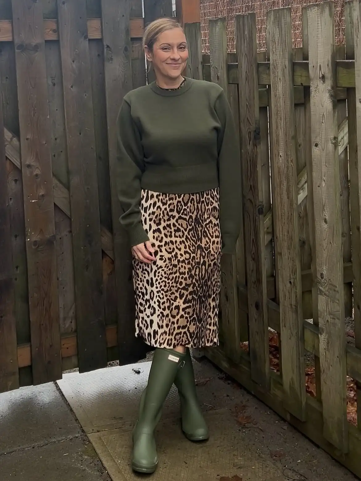 10. Olive Green Tall Rain Boots