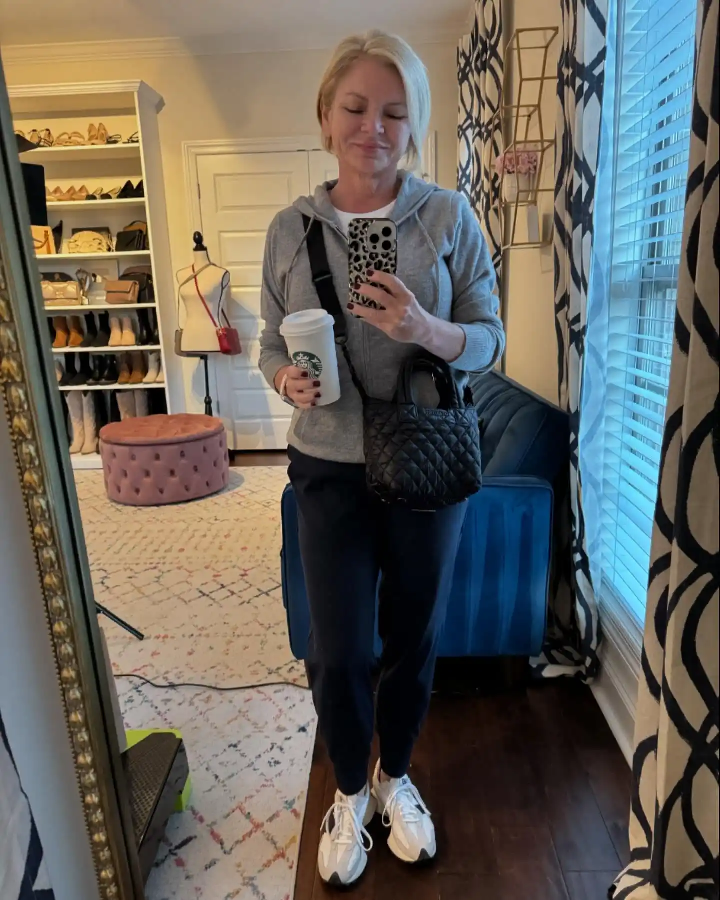 15 Athleisure Outfits for Women Over 40 11 10. Zip Hoodie and Track Pants