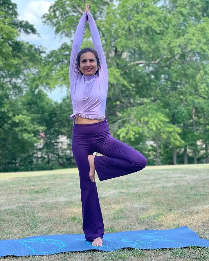 Lilac Knotted Half Zip with Purple Flared Pants