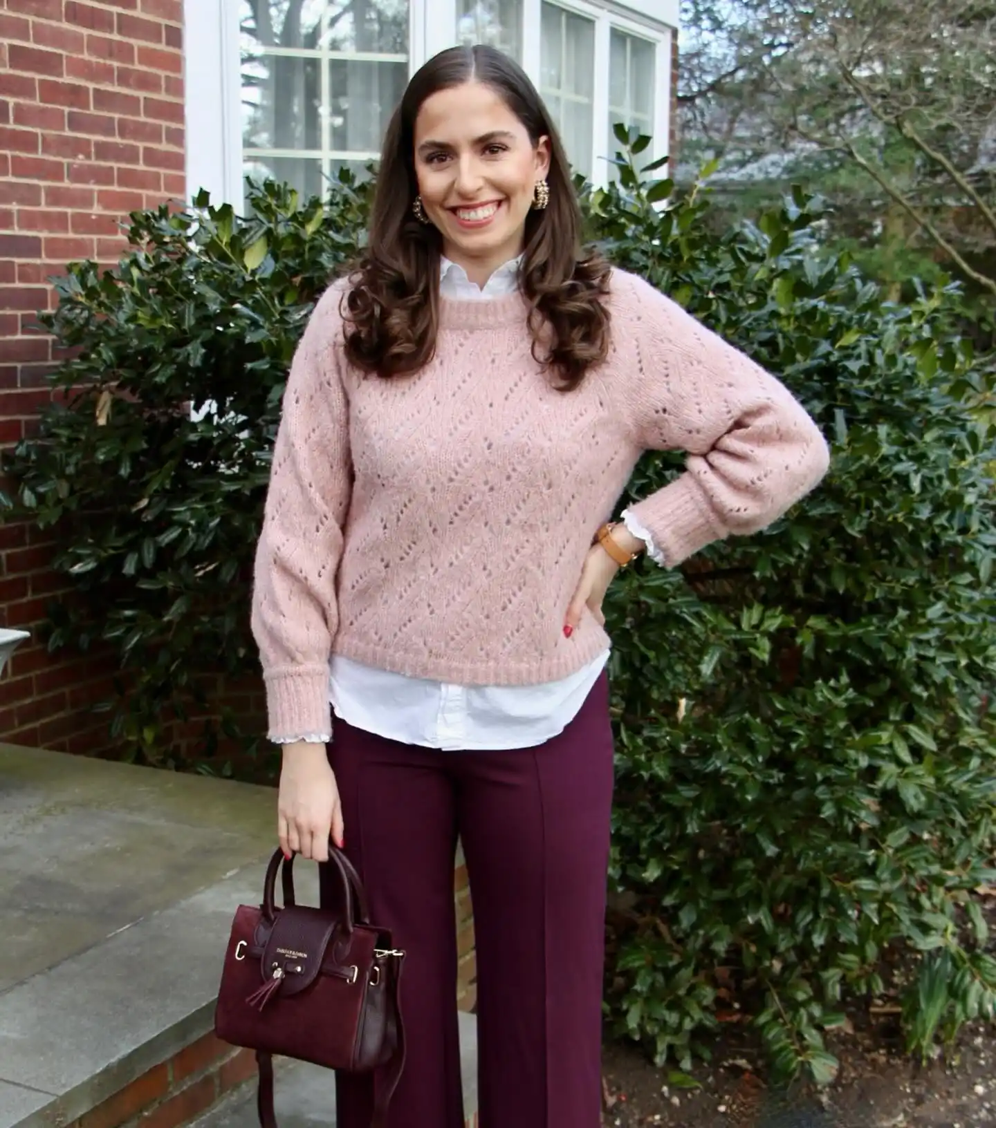 18 Winter Work Outfits for Women Over 40 16 Blush Pink And Burgundy For A Softer Office Palette