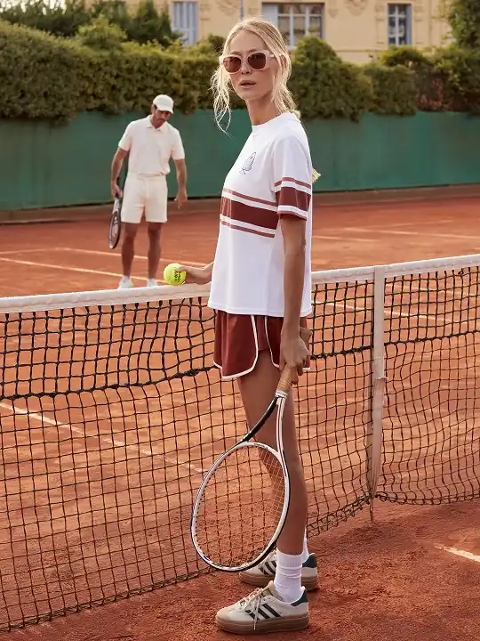 A Striped Tee and Rust Shorts for Women Who Skip the Skirt