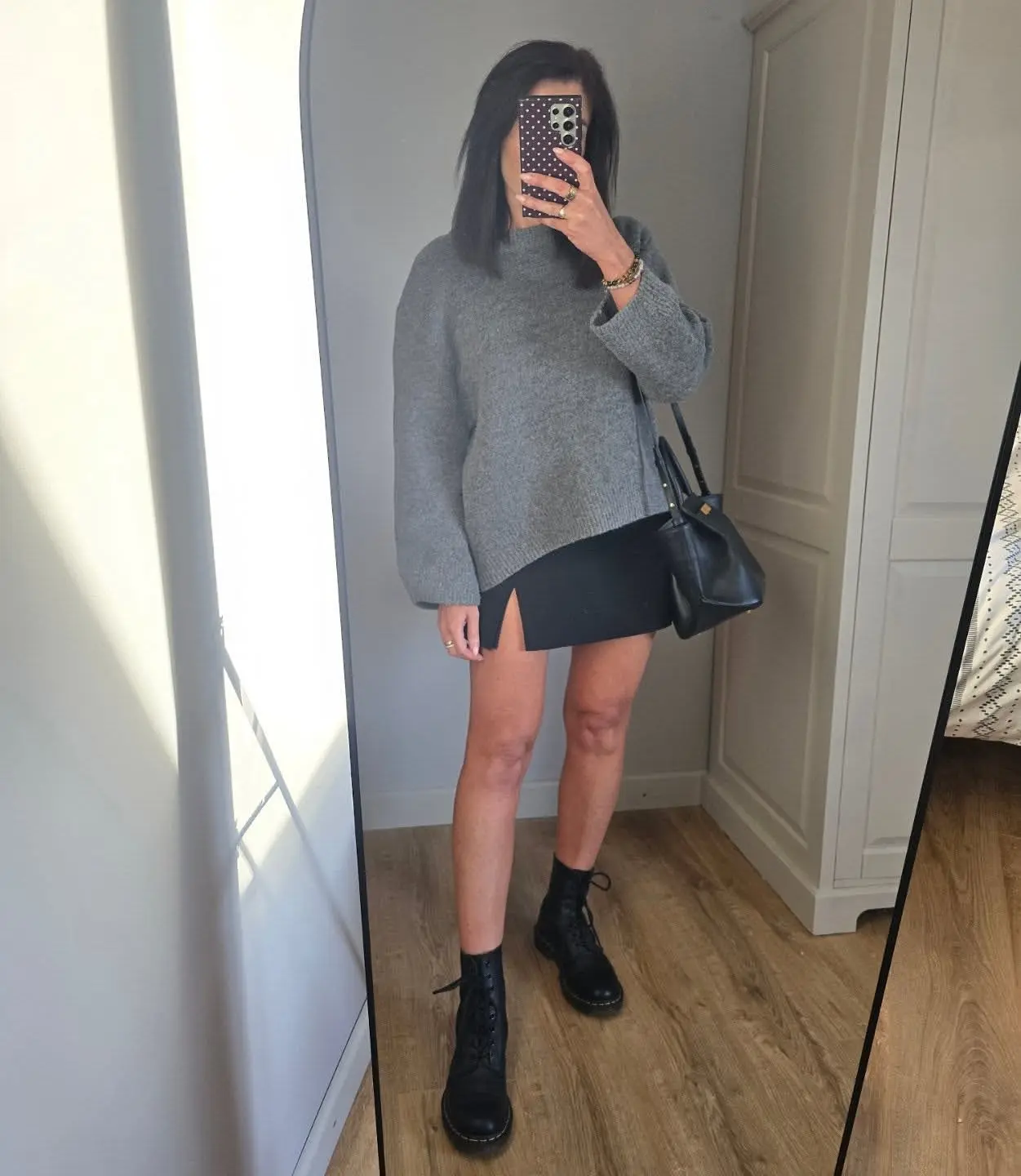 2. Black Lace-Up Combat Boots