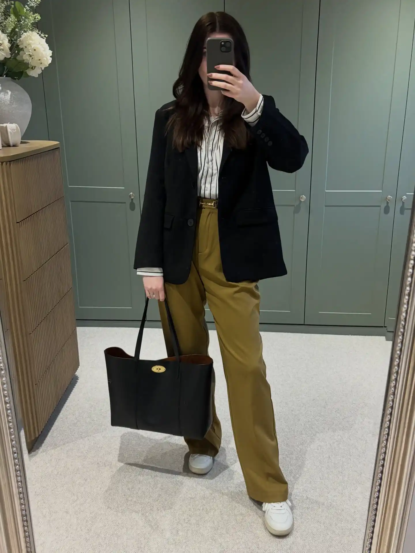 Fall Capsule Wardrobe for Women Over 40 (20 Pieces) 7 6. Olive Wide Leg Trousers